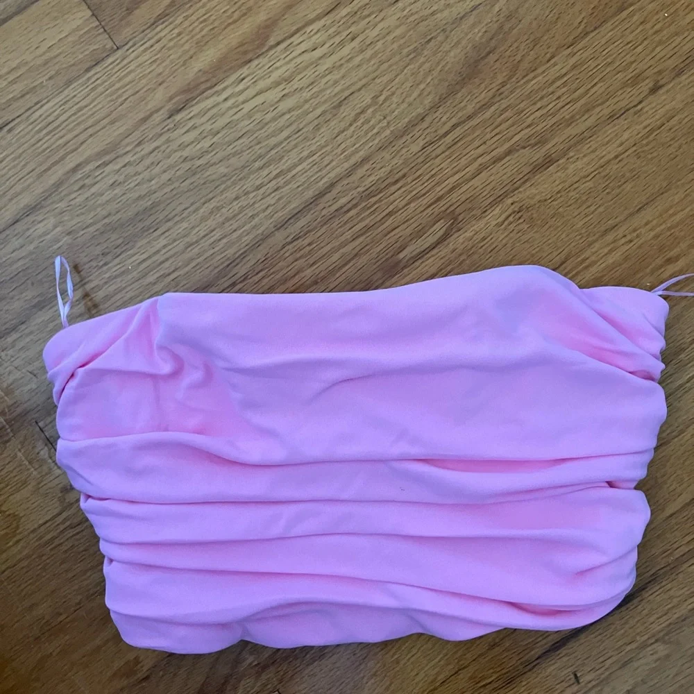 NWT Zara bustier crop top corset pink - Picture 2 of 4